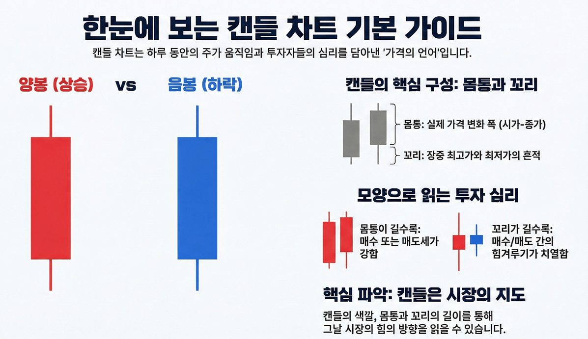 주식 투자, 캔들 차트, 흐름