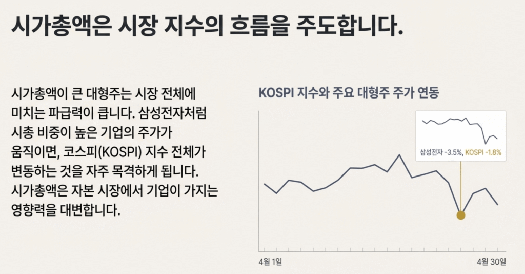 시가 총액 시장 지수의 변동성 설명