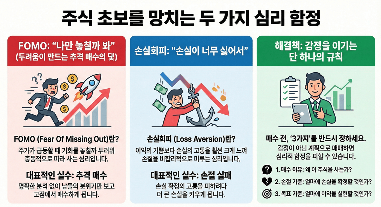 주식 초보 심리 핵심 요약