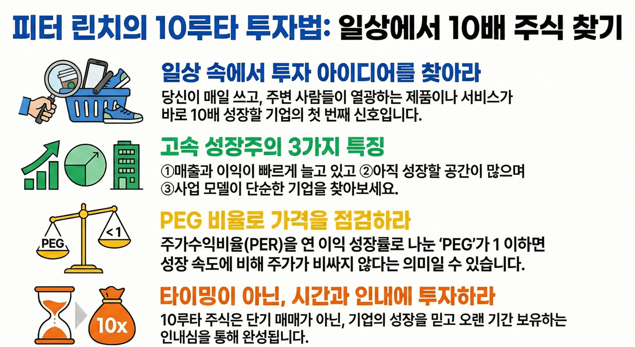피터 린치 10루타 핵심 요약