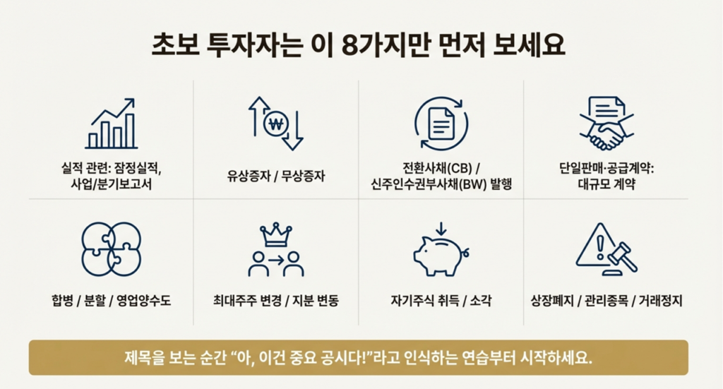 주식 공시 핵심 포인트