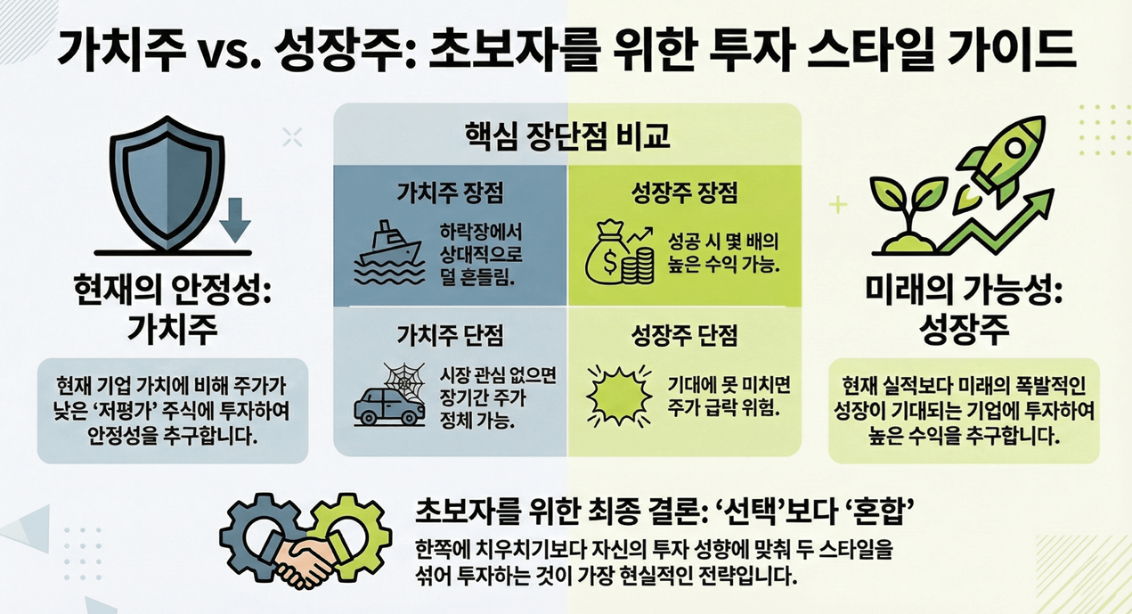 가치주 성장주 핵심 요약