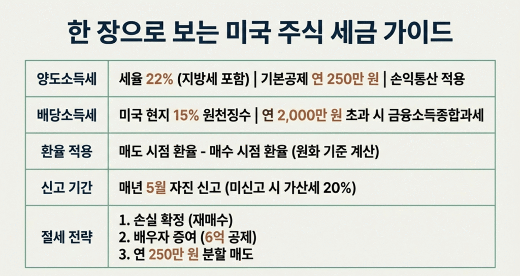 미국 주식 세금 핵심 포인트